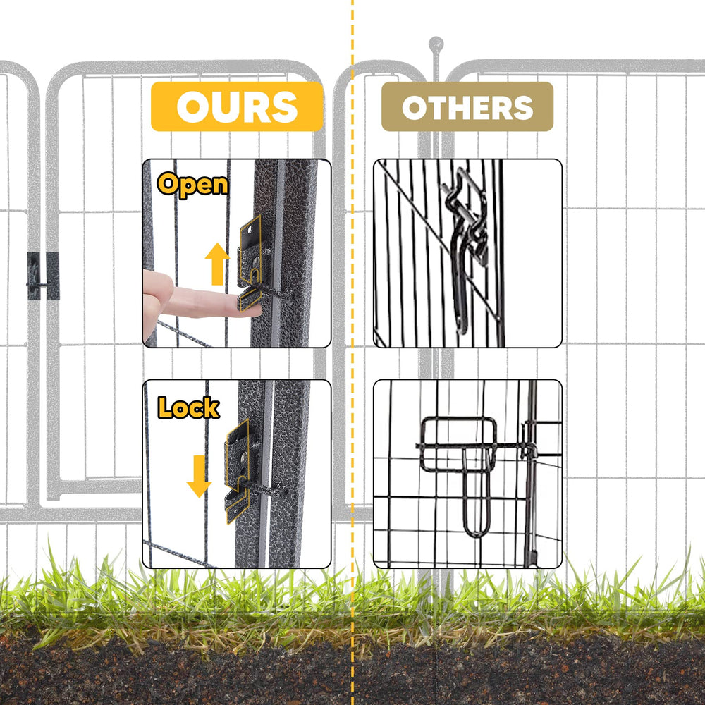 TMEE corral de perros, altura de 32 pulgadas, ideal para patios y camping.