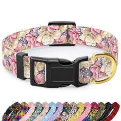 TMOODEL collar reflectante floral para perros grandes mejora visibilidad nocturna.