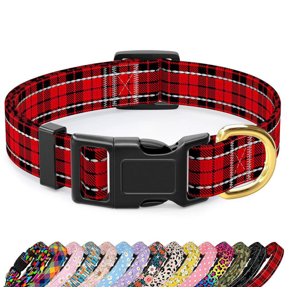 TMOODEL collar reflectante para perros grandes, alta visibilidad nocturna.