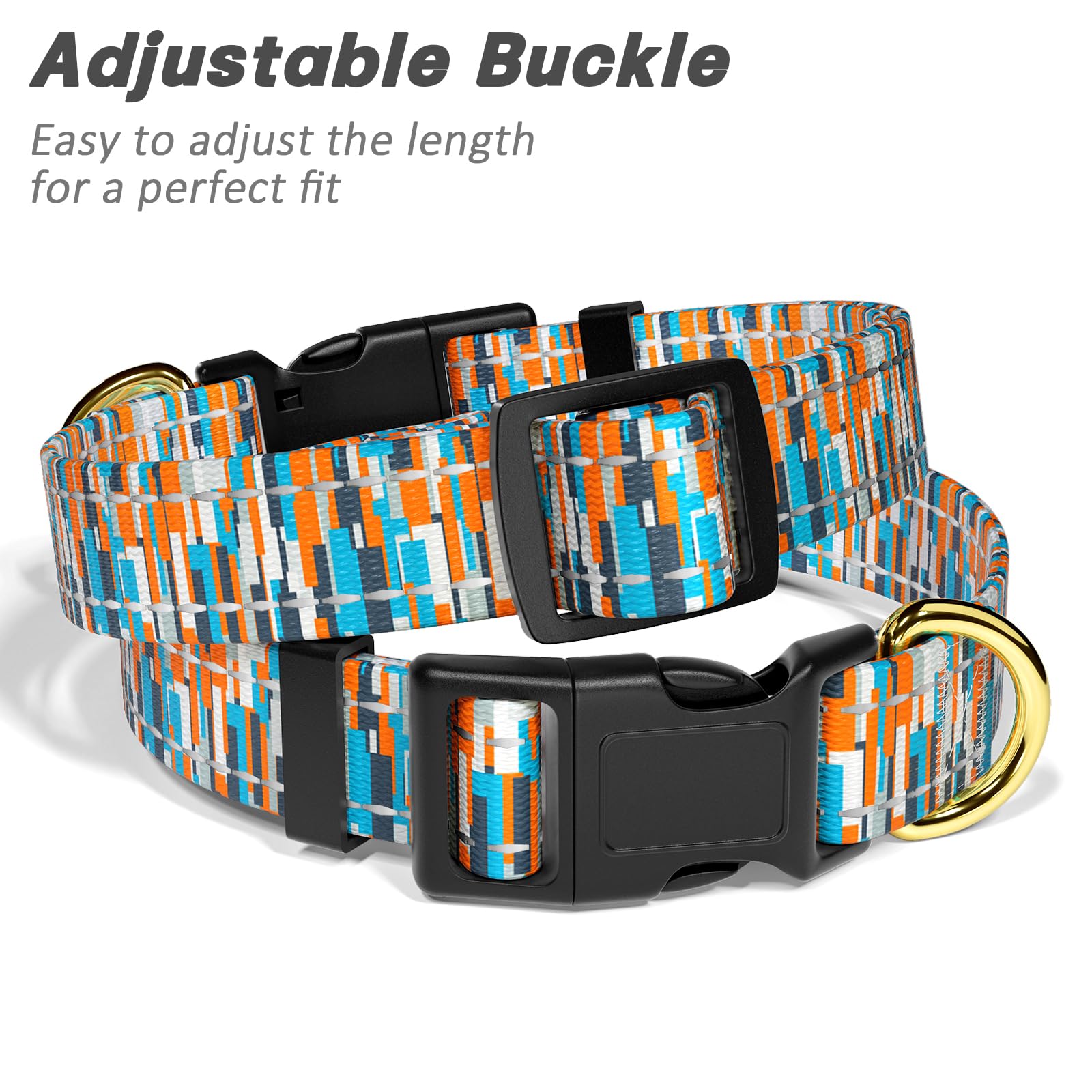 Nylon resistente TMOODEL, collar duradero y ligero para perros activos