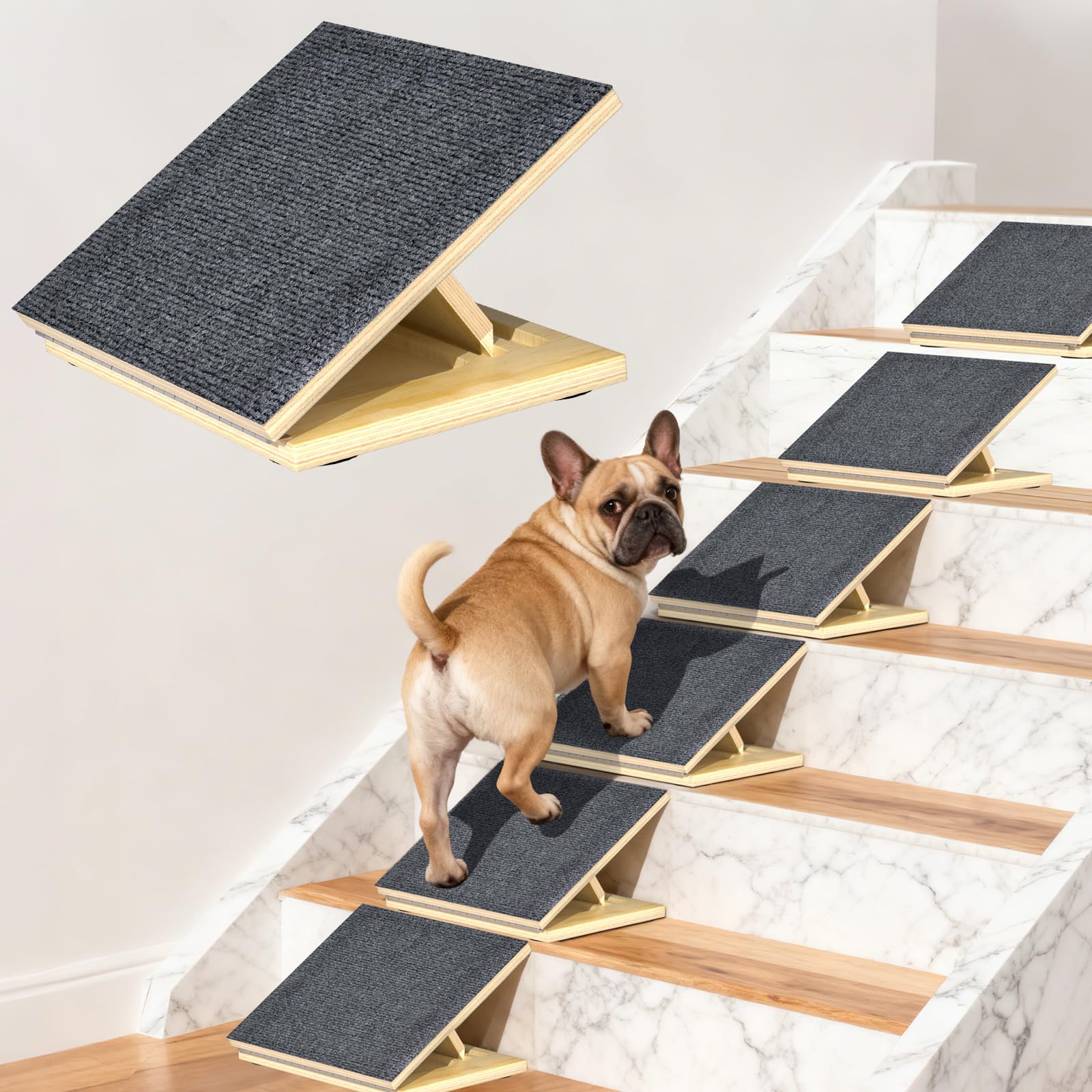 TNELTUEB rampa para perros ajustable, pendiente suave para subir escaleras