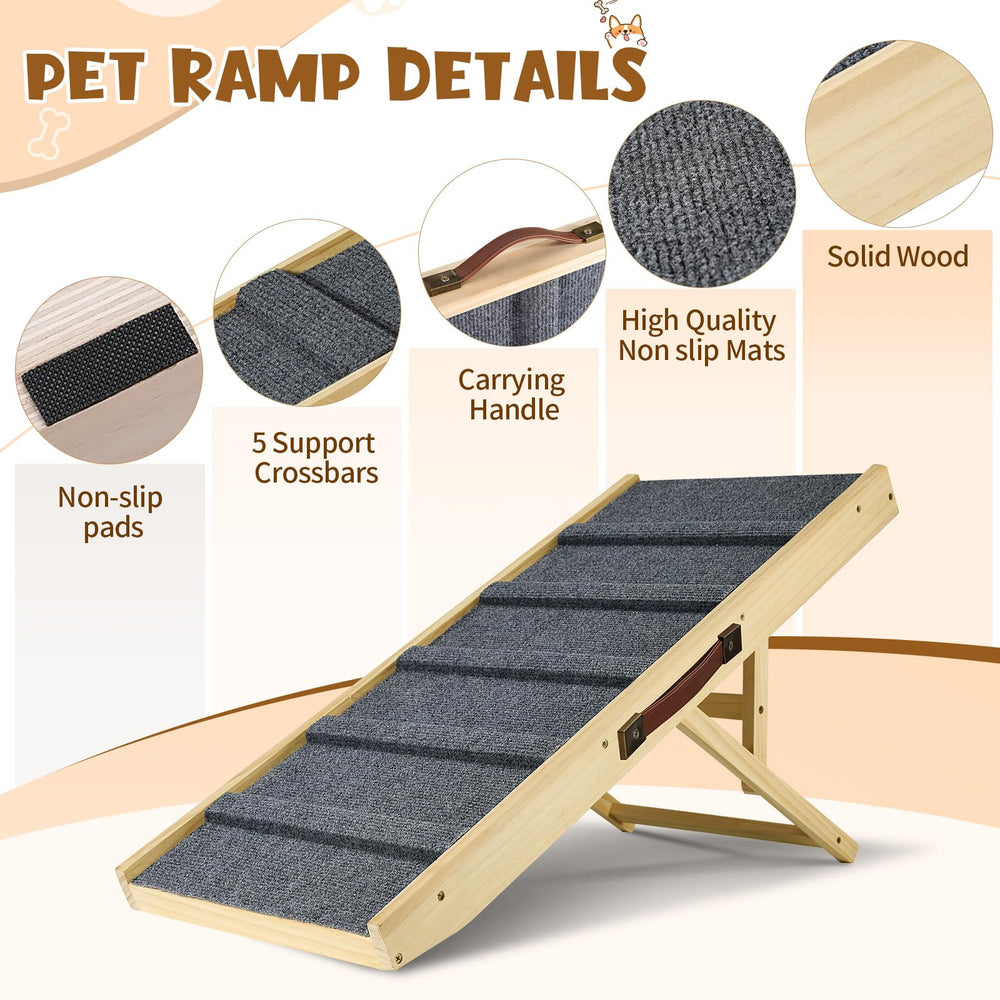TNELTUEB rampa para perros: materiales duraderos y ligero para transportar.