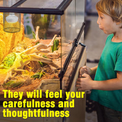 Lámpara Tobebright para reptiles con interruptor facilita encendido y apagado.