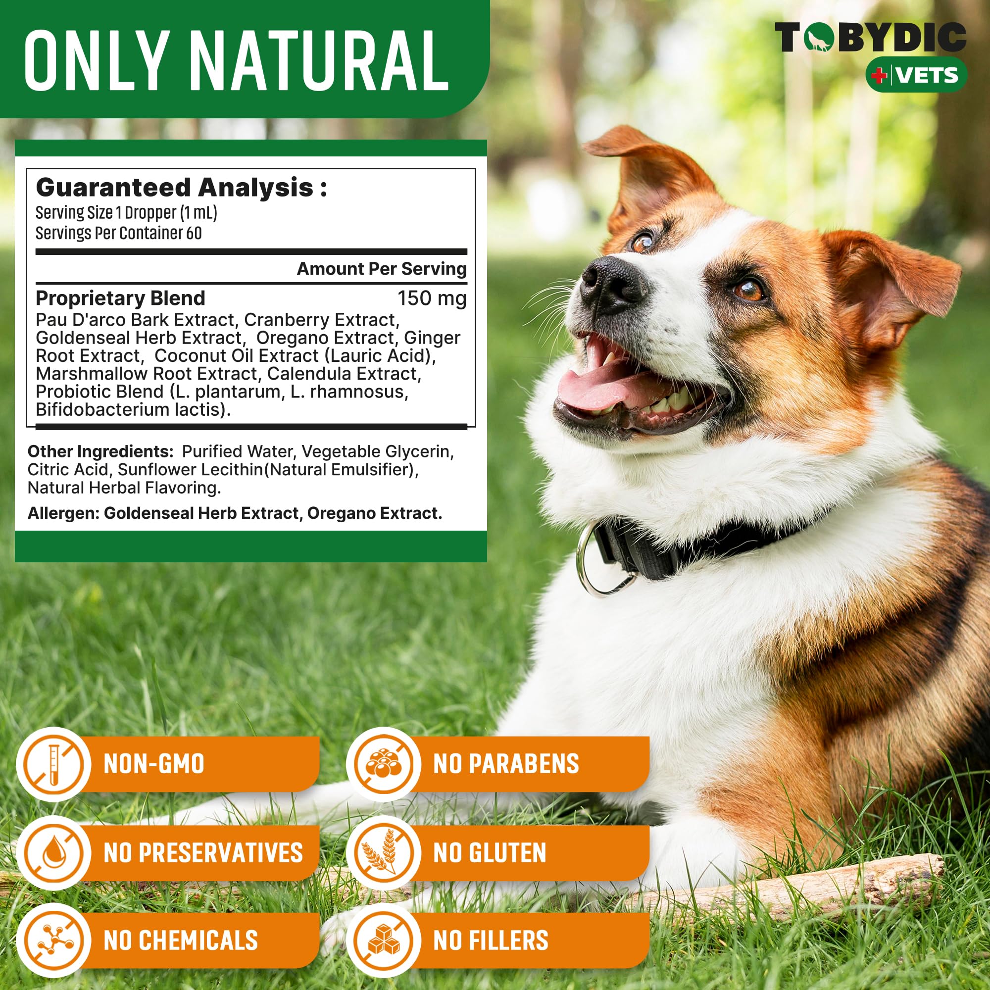 TOBYDIC Drops, uso diario para mascotas con picor.