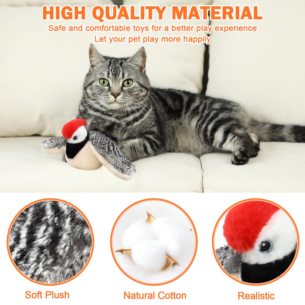 Juguete con hierba gatera integrada para atraer al gato y estimular juego.