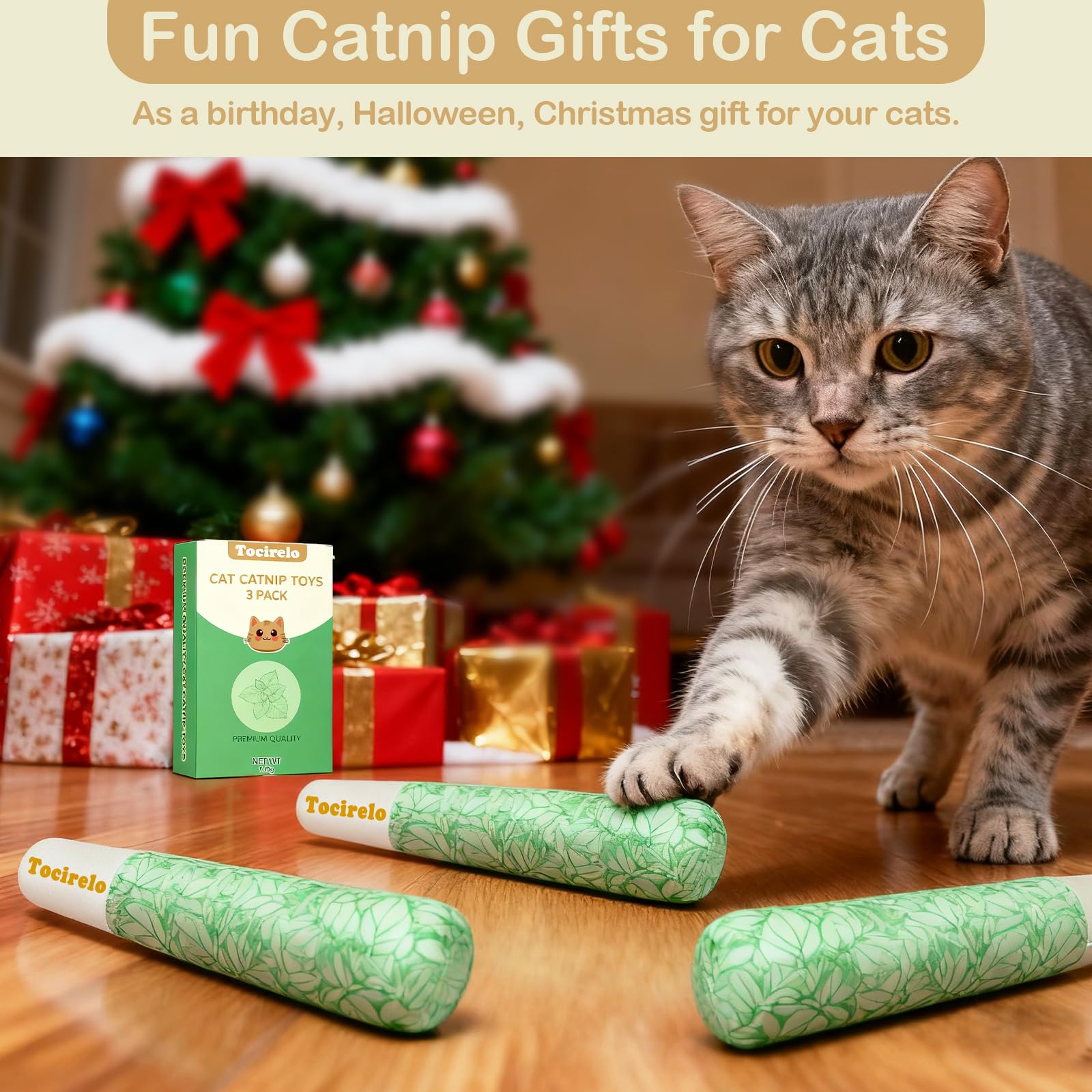 Tocirelo juguetes catnip regalo ideal para dueños de gatos