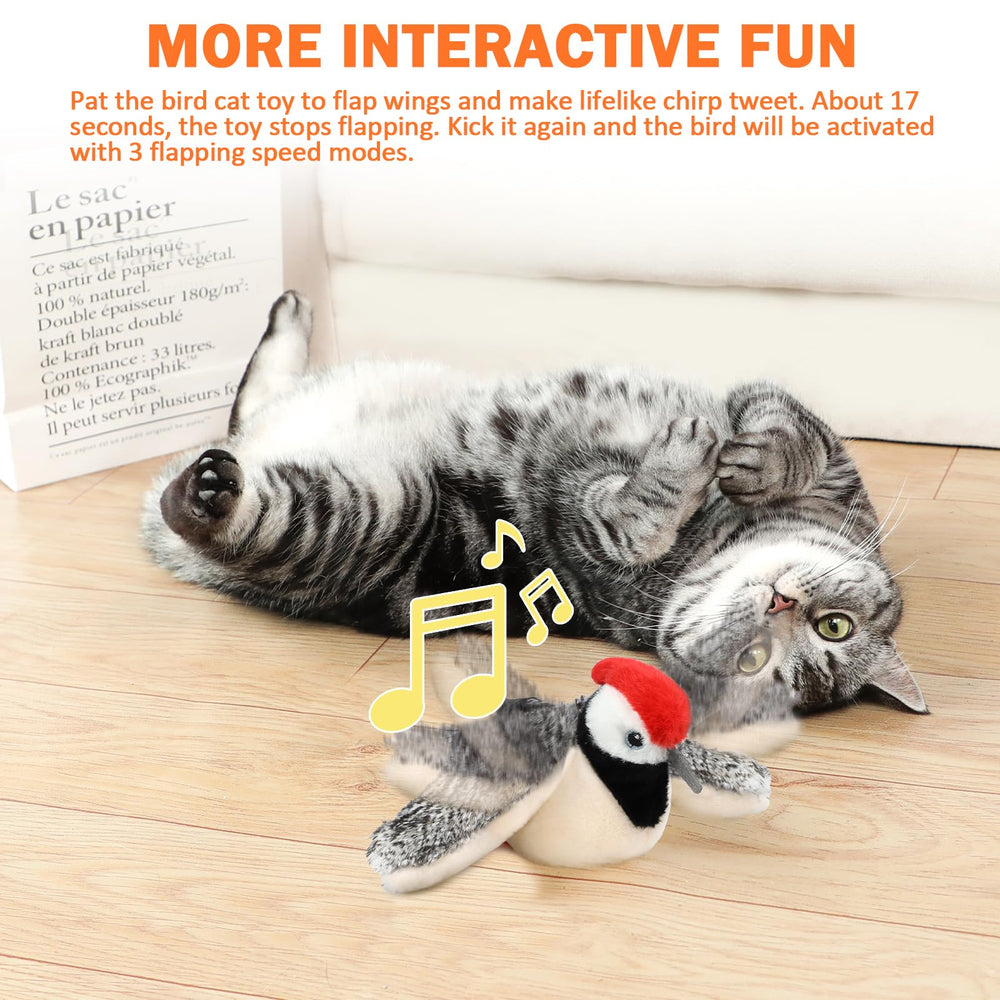 Tocirelo Pájaro Interactivo: aleteo suave para juego activo.