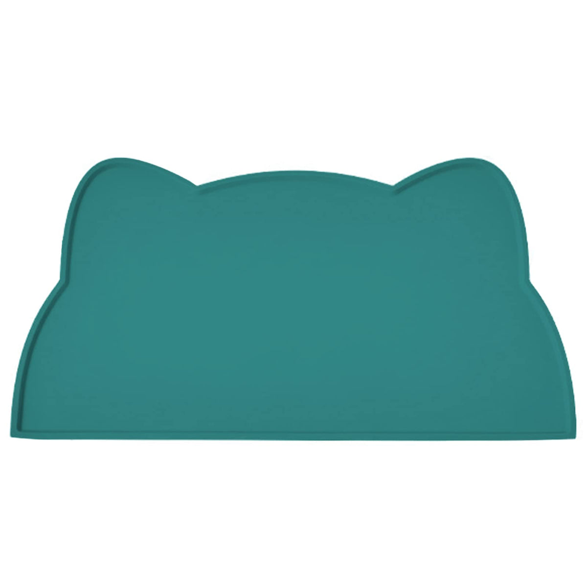 Alfombrilla TOKAYIFE para comida de gatos en verde, silicona de grado alimentario.