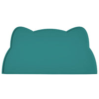 Alfombrilla TOKAYIFE para comida de gatos en verde, silicona de grado alimentario.