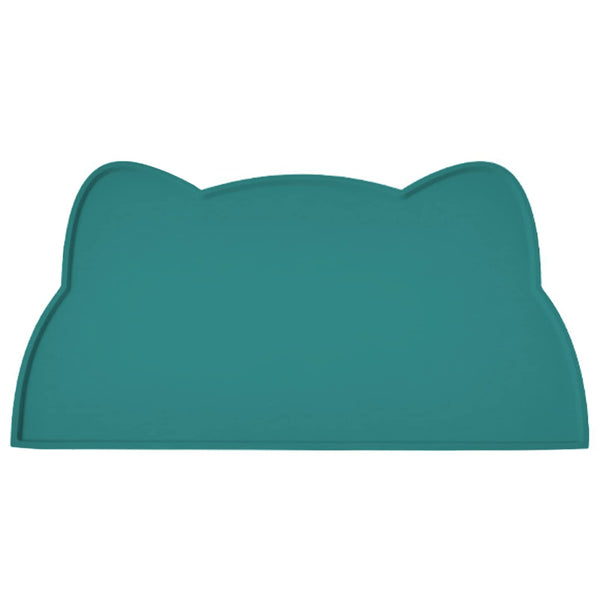Alfombrilla TOKAYIFE para comida de gatos en verde, silicona de grado alimentario.