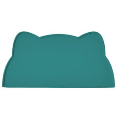 Alfombrilla TOKAYIFE para comida de gatos en verde, silicona de grado alimentario.