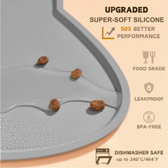 Tokayife Alfombrilla silicona impermeable, apta para lavavajillas, fácil de limpiar
