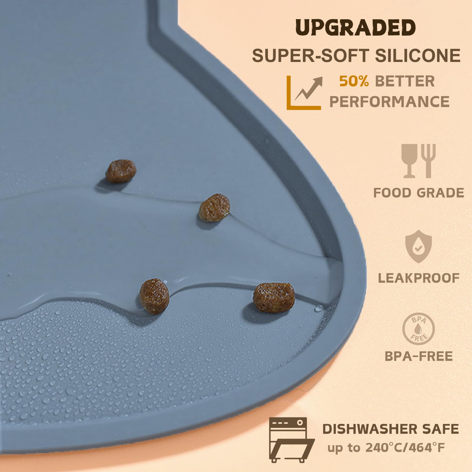 TOKAYIFE tapete silicona anti-derrame para piso protege el suelo de líquidos