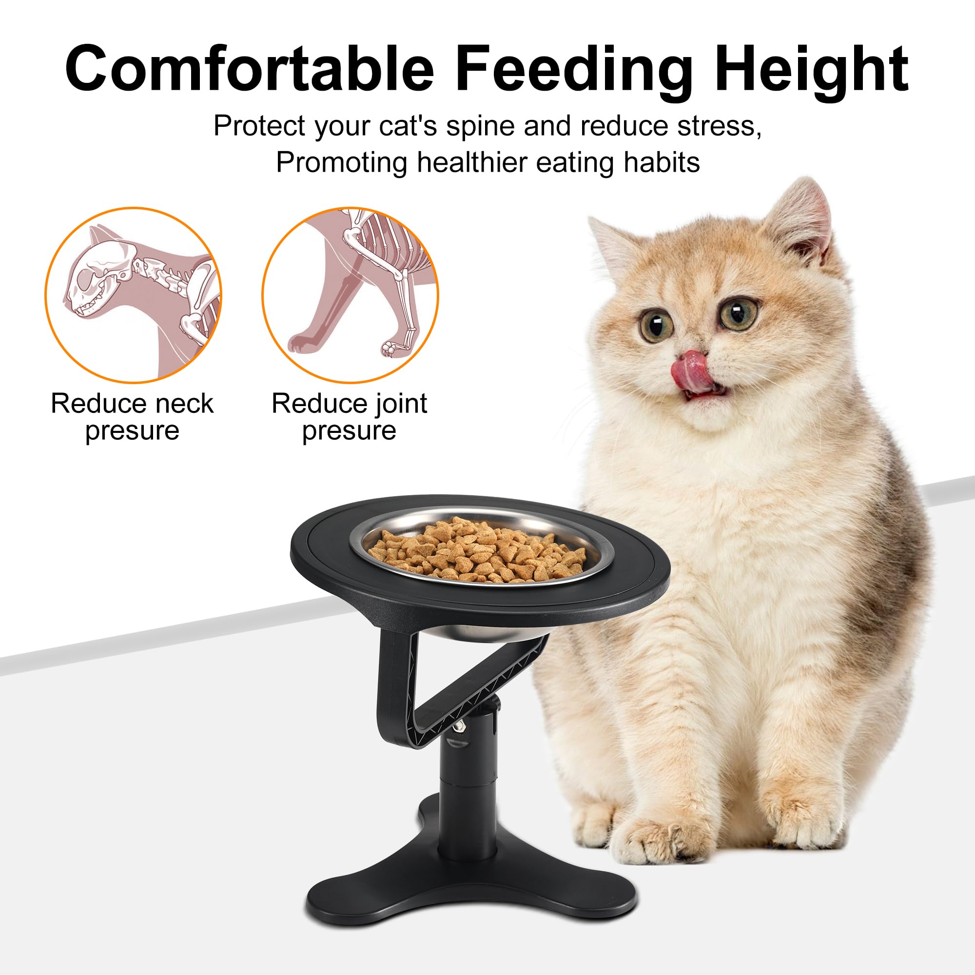 Ajuste de alturas Tolopu: 2,4, 4 y 6 pulgadas para crecimiento del gato.