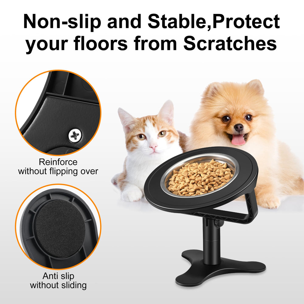 Pack de 2 cuencos negros Tolopu para gatos en casa.