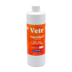 ToltraMax Toltrazuril 10% en envase de 500 ml para perros, gatos y caballos.