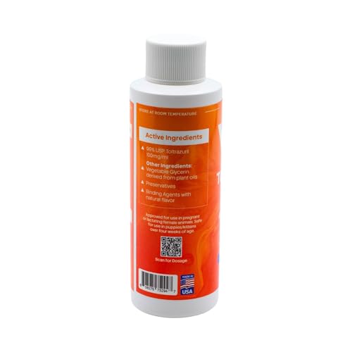ToltraMax Toltrazuril 10% botella lateral facilita ver etiqueta y dosis