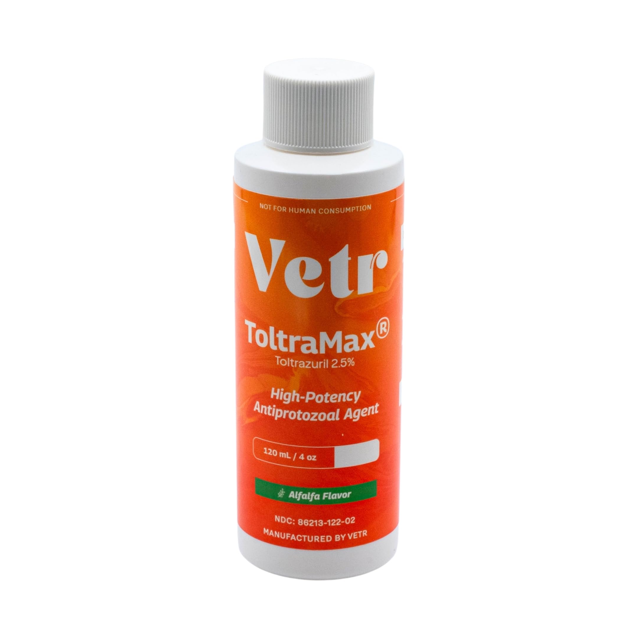 ToltraMax Toltrazuril 2.5% en botella, fácil de administrar en casa.