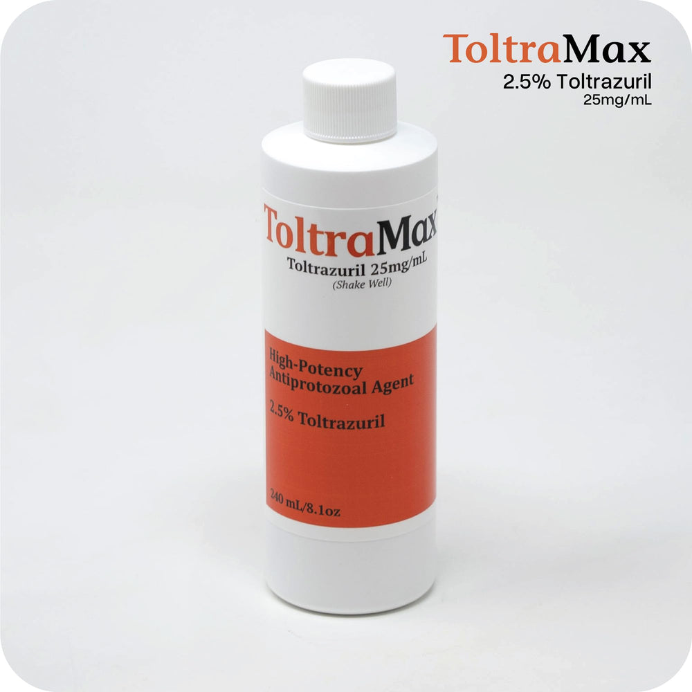 ToltraMax Toltrazuril 2.5% suspensión oral facilita la dosificación diaria.