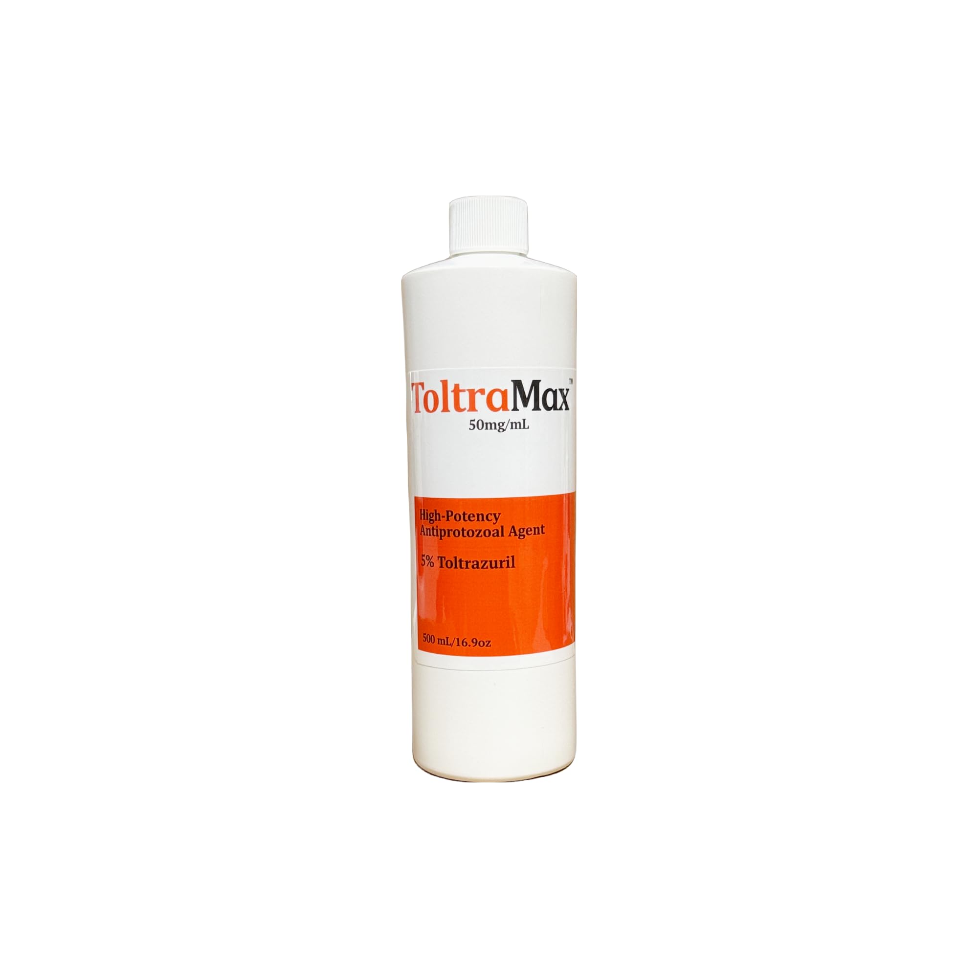 ToltraMax Toltrazuril 5.0% – botella de 500 ml para administración precisa en mascotas.