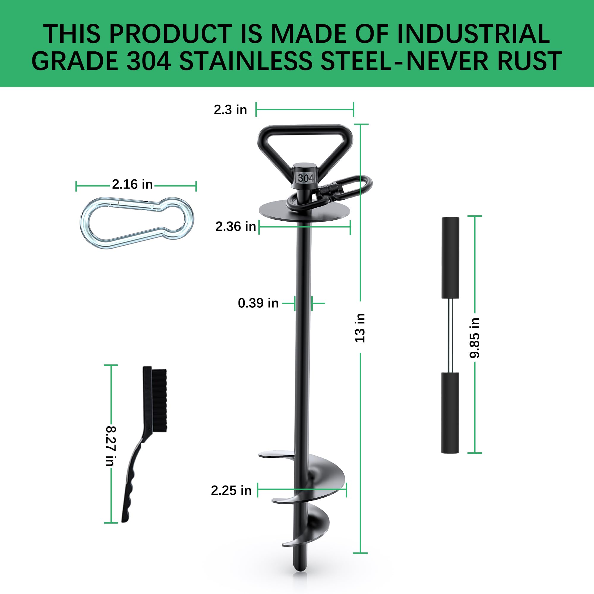 TOMBABY conjunto de accesorios incluye mosquetón y cable de acero.