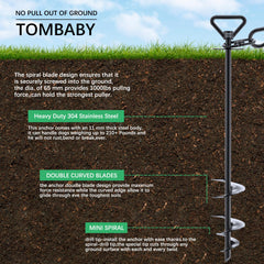 TOMBABY cable para perro con antienredo, seguro y fácil de usar