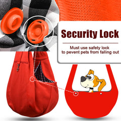 TOMKAS bandolera para perro pequeño rojo, cierre seguro para mantener al perro cerca.