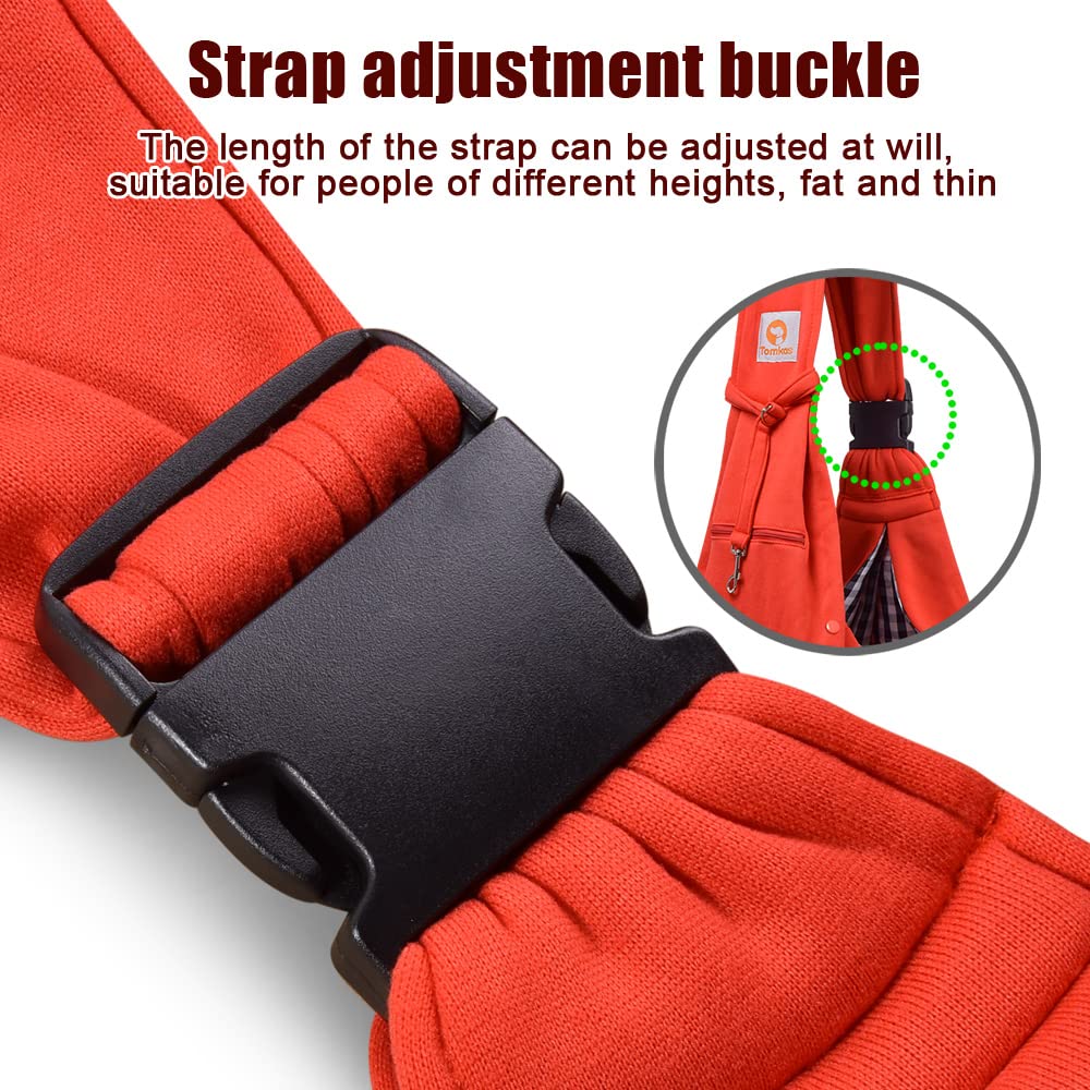 TOMKAS bandolera para perro pequeño rojo con bolsillo, organizador para llaves y teléfono.