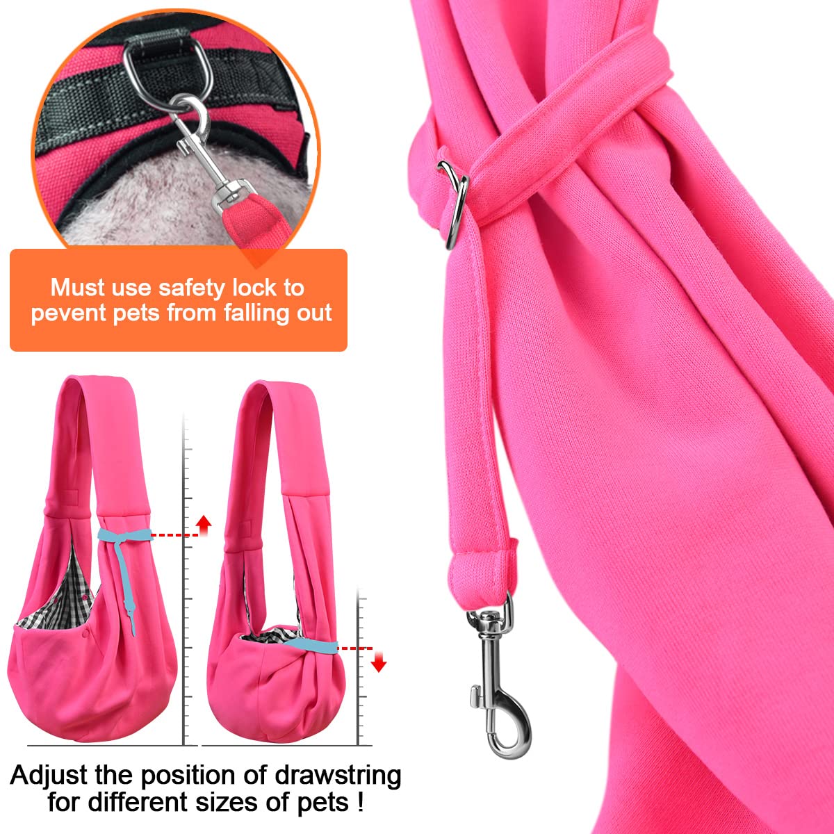 TOMKAS portabebés Rosered, tela suave y cómoda para paseo.
