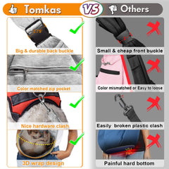 Tomkas Sling bolsillo frontal con cremallera para objetos esenciales