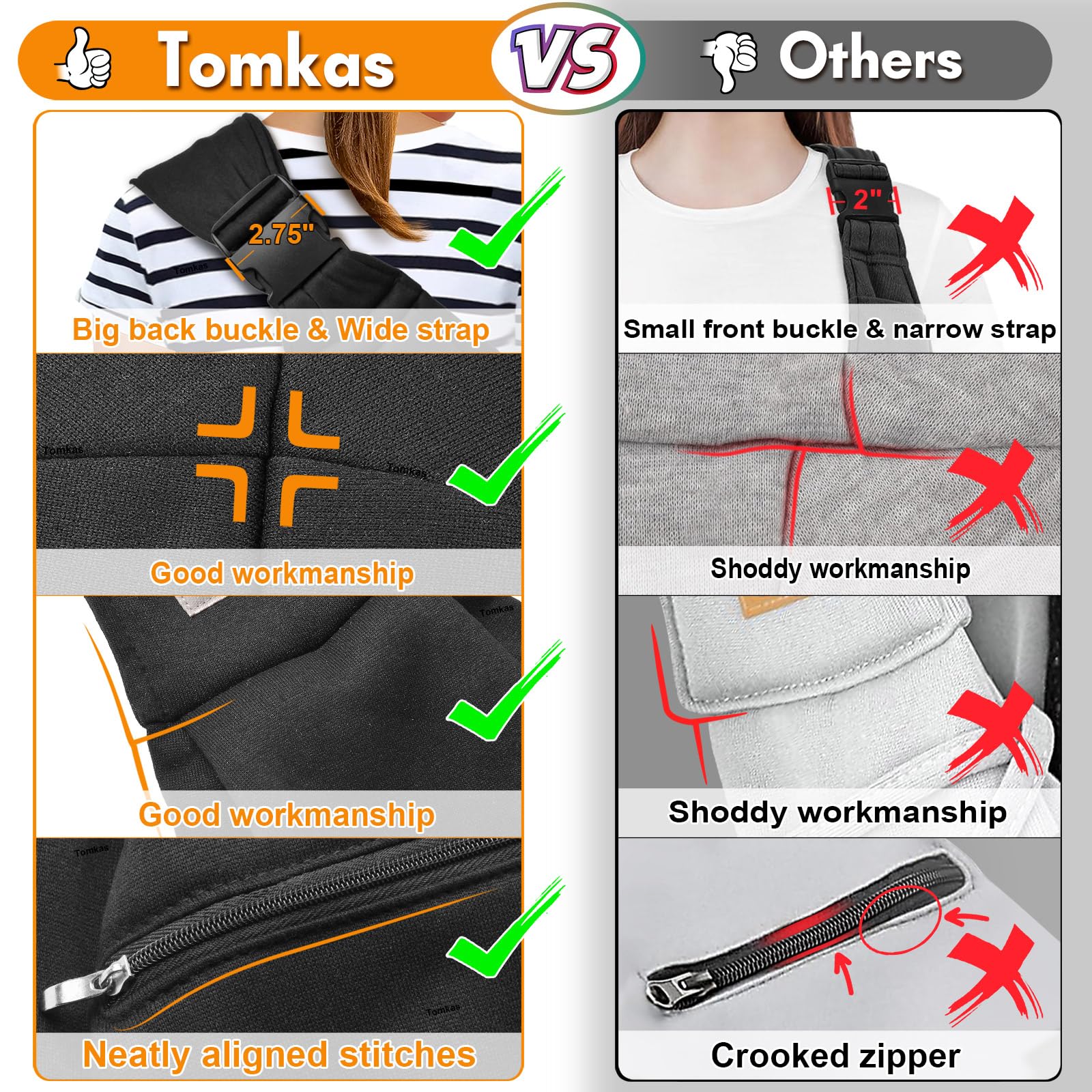 Tomkas sling con apertura amplia para colocar y retirar al cachorro sin esfuerzo