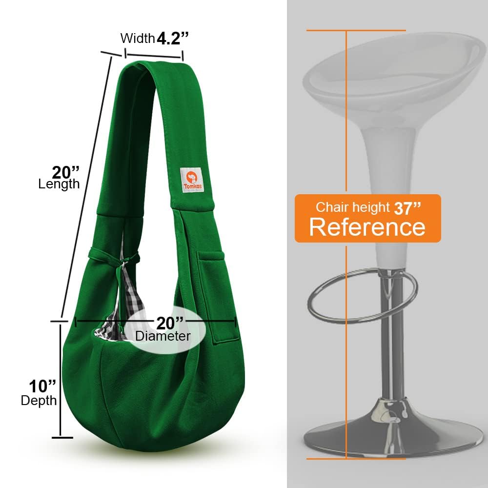 TOMKAS bolsa portadora con gran bolsillo sin cremallera para objetos.