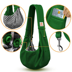 TOMKAS bolsa portadora, cierre por broches para ajuste seguro durante salidas.