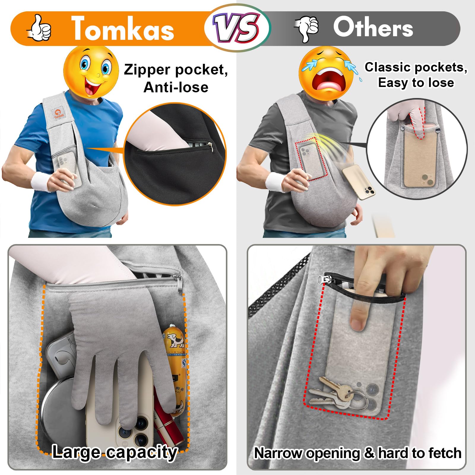 Tomkas Sling seguridad con cinturón ajustable para evitar saltos
