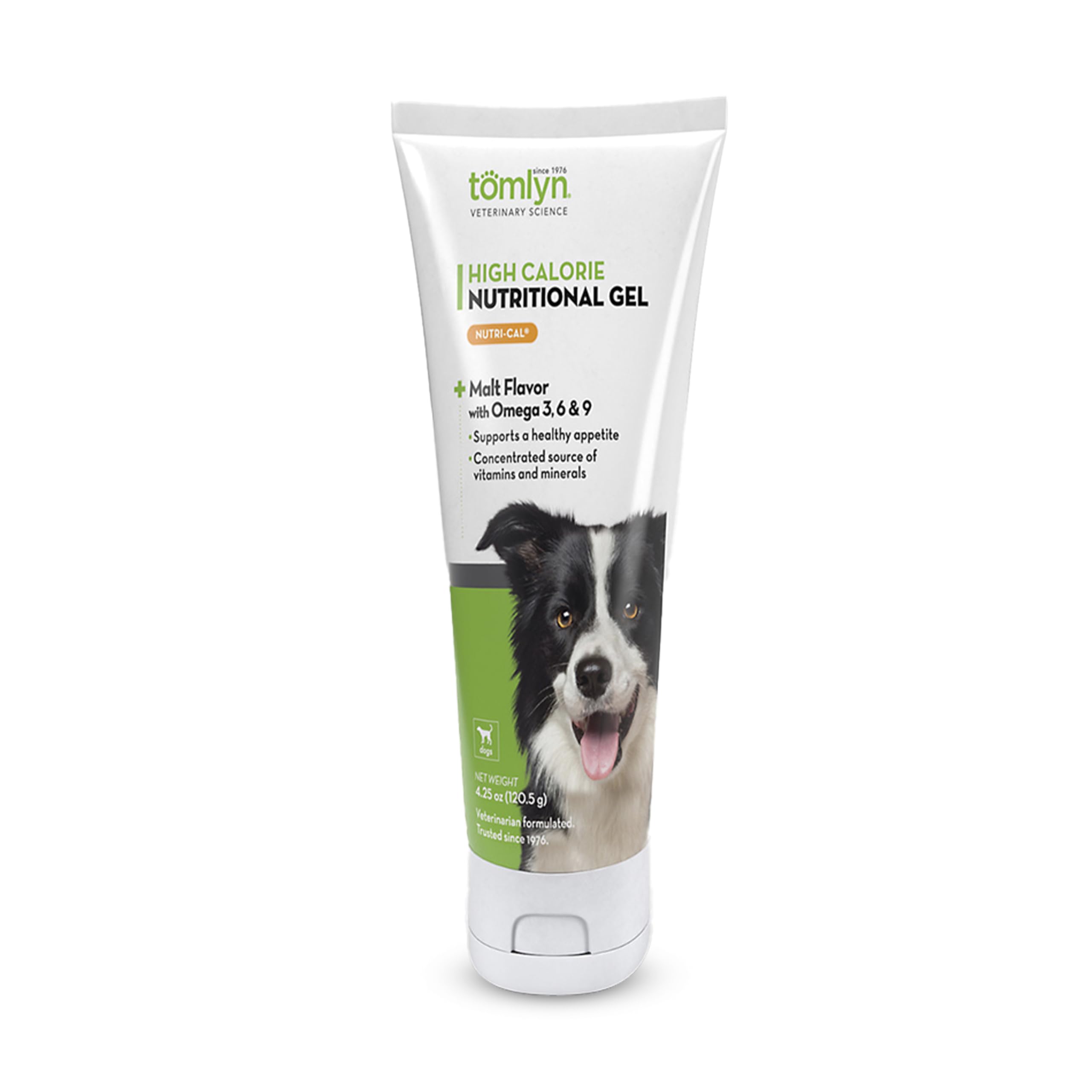Tomlyn Nutri-Cal gel para perro, botella visible, apoyo energético para perros activos