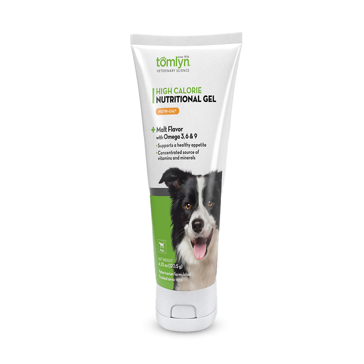 Tomlyn Nutri-Cal gel para perro, botella visible, apoyo energético para perros activos
