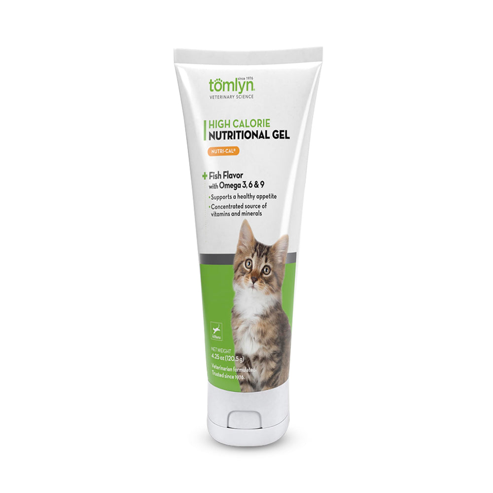 Envase de Tomlyn Nutri-Cal para gatitos, fuente concentrada de calorías y vitaminas