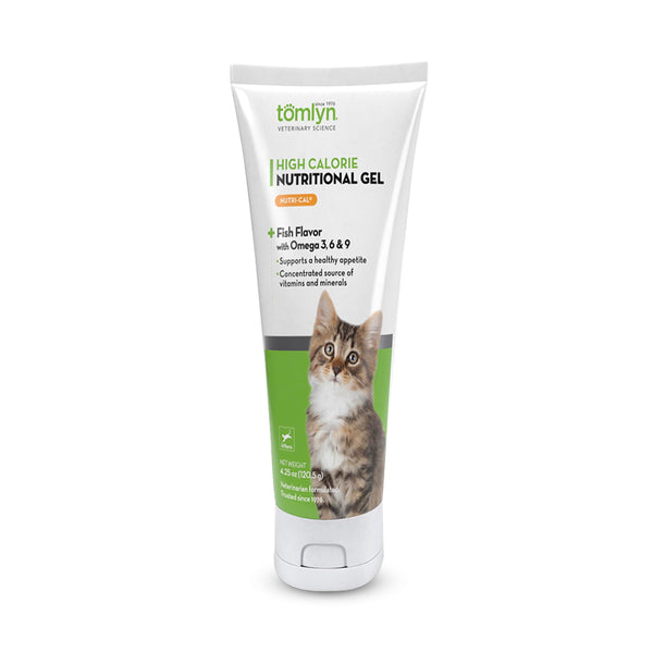 Envase de Tomlyn Nutri-Cal para gatitos, fuente concentrada de calorías y vitaminas