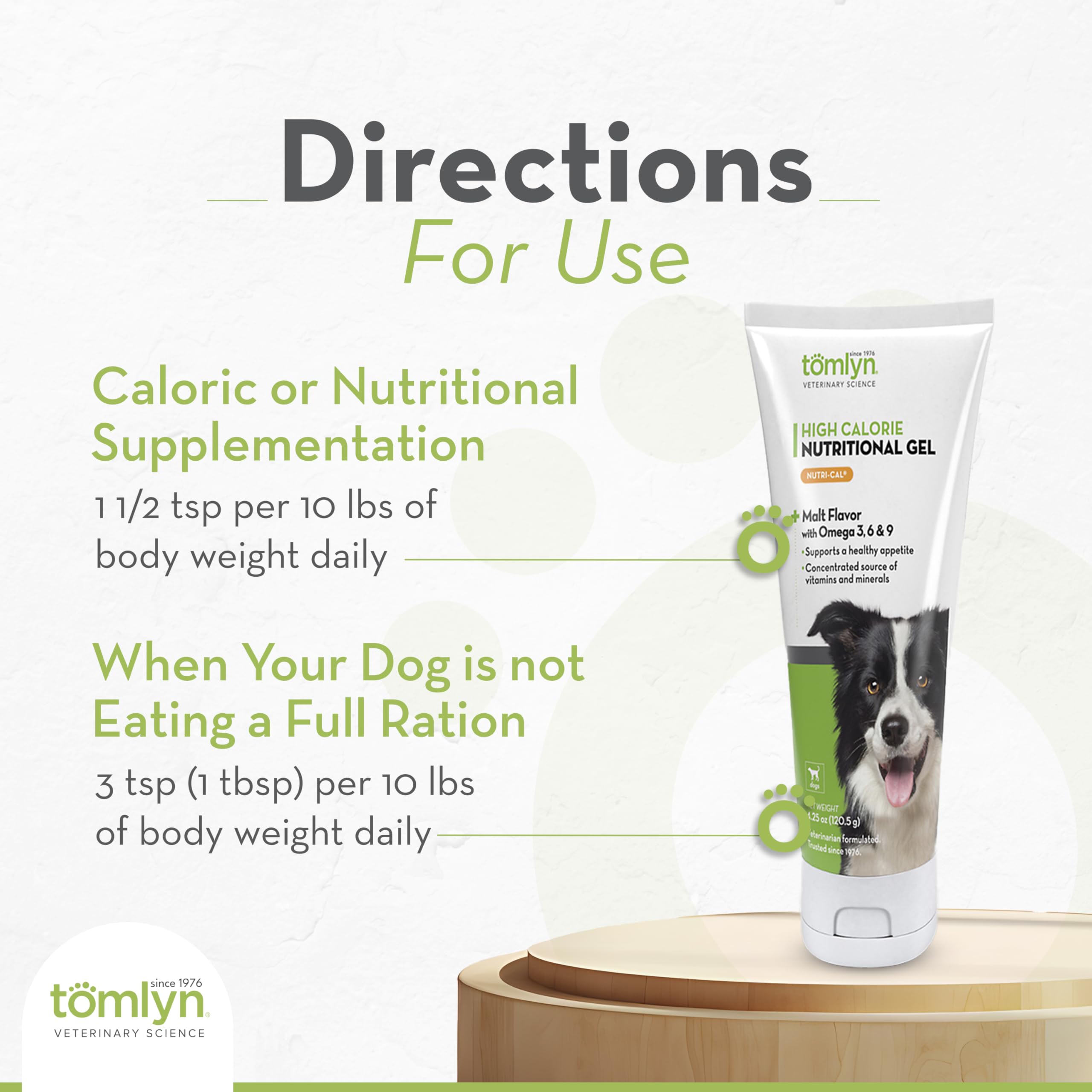 Tomlyn Nutri-Cal gel textura suave, método fácil de administrar para perros selectivos