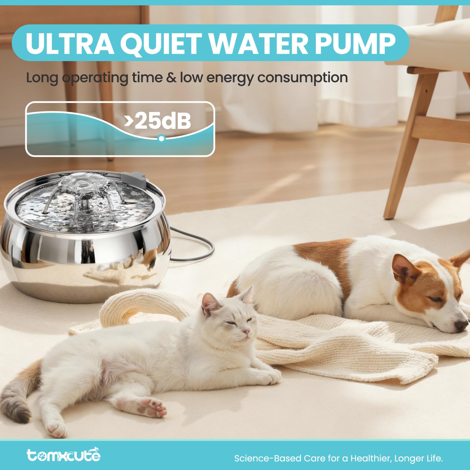 Capacidad de 4L de Tomxcute, ideal para hogares con varias mascotas.