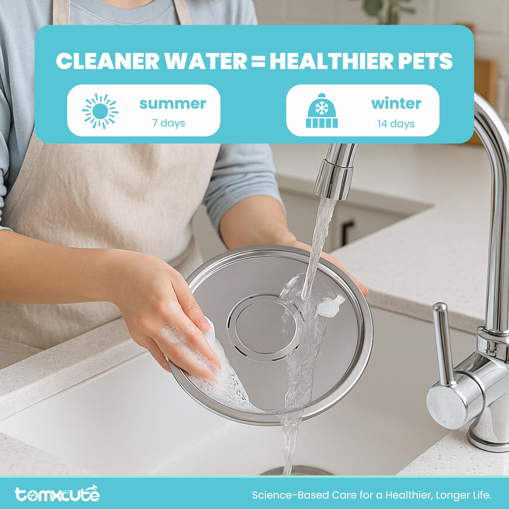 Tomxcute uso 24/7 con tanque grande mantiene agua disponible.