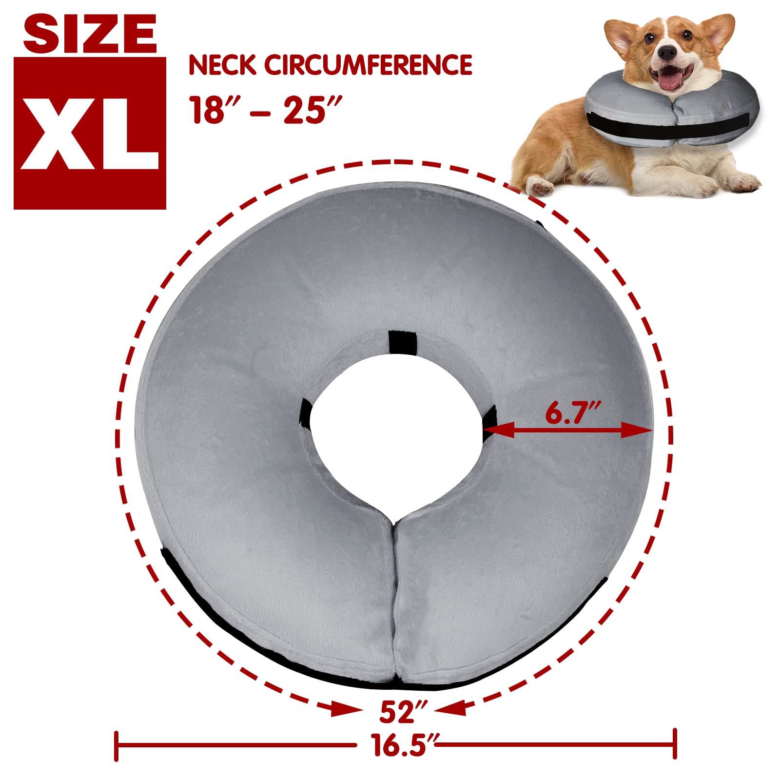 Tonqixope interior PVC blando protege cuello y facilita movimiento.