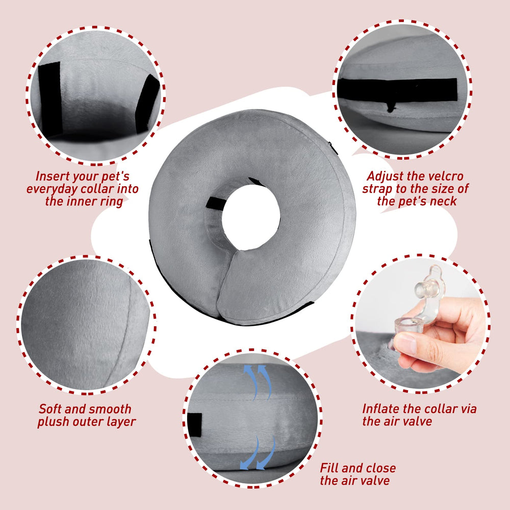 Tonqixope collar inflable para gato, uso ligero y cómodo