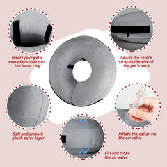 Tonqixope collar inflable para gato, uso ligero y cómodo