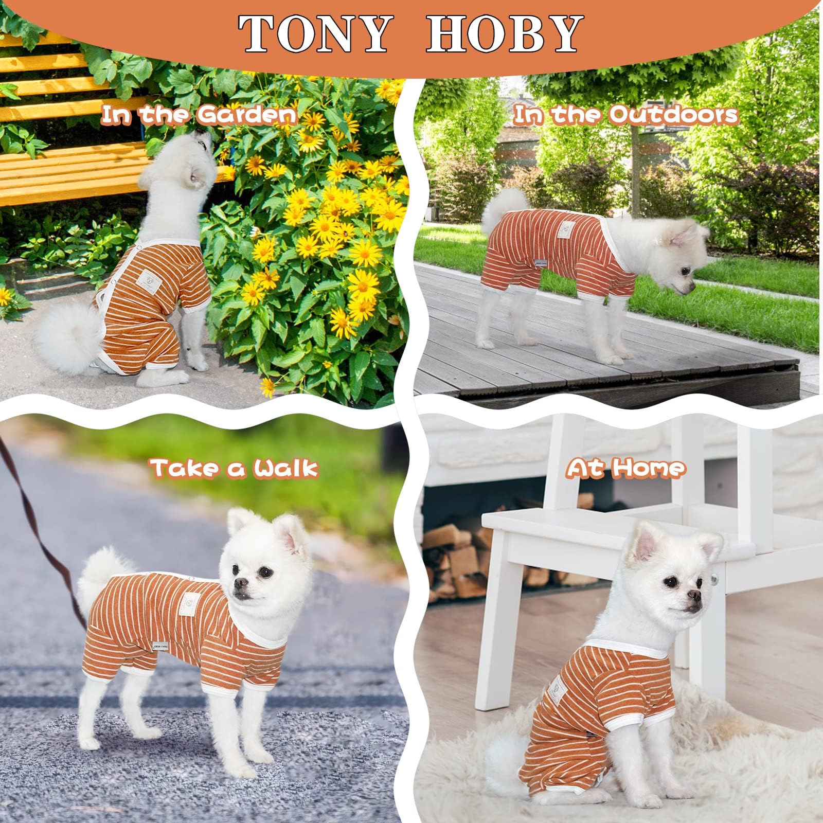TONY HOBY pijama para perro uso diario y viajes, ideal para paseos