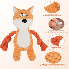 TONYFY Peluche interactivo para perro con cuerda, ideal para mordisqueo seguro.