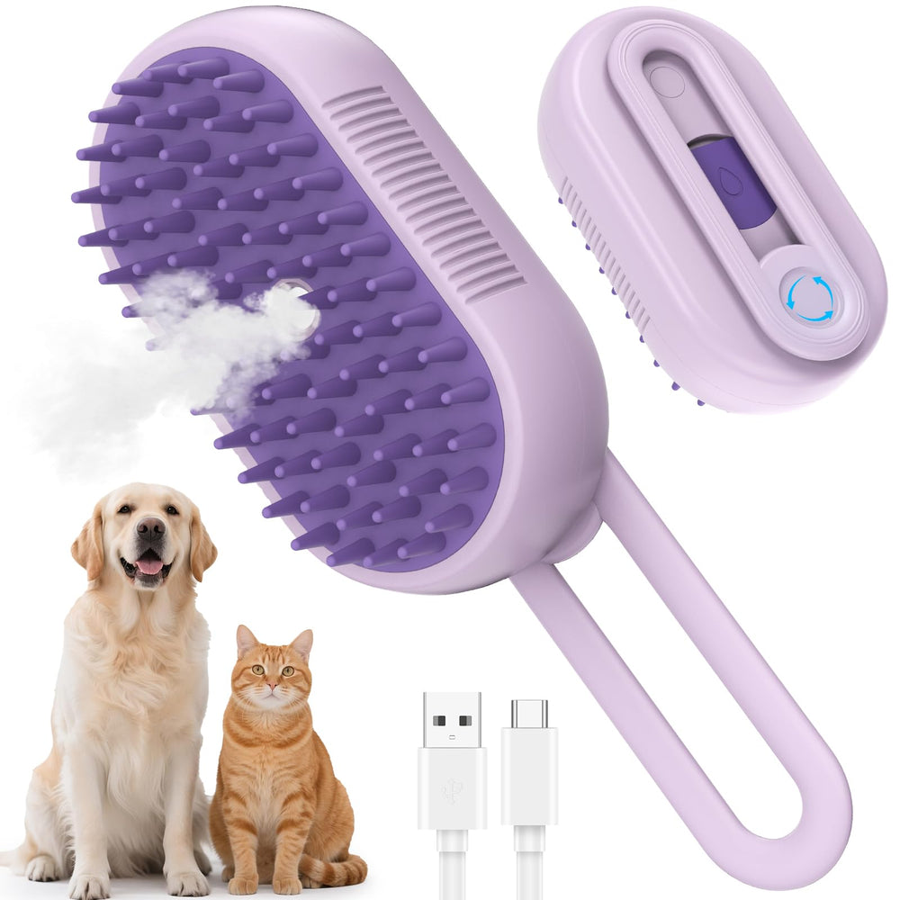 TOOLIAR cepillo de vapor para mascotas: limpieza suave y reducción de pelo suelto.