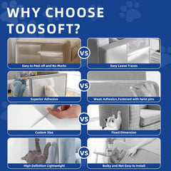 TOOSOFt protector pared transparente protege zócalos y marcos de puertas.