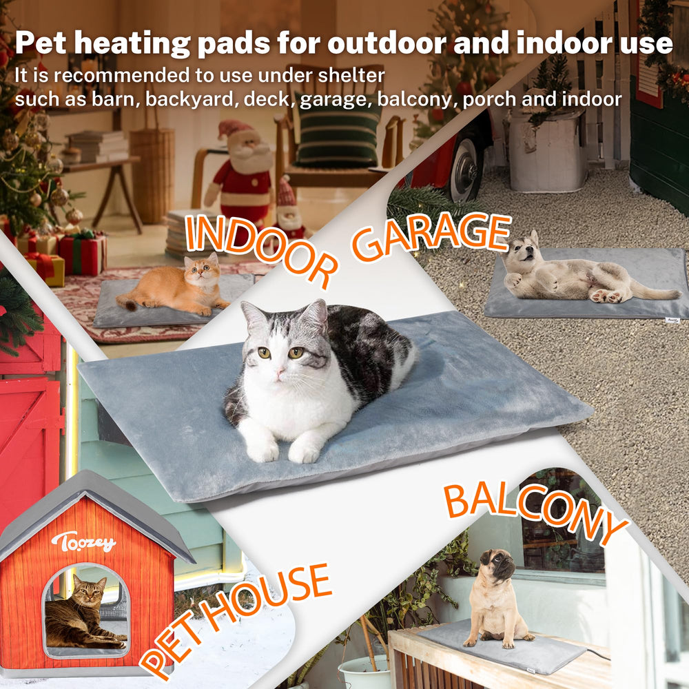 Toozey calor suave para cachorros y gatos mayores ofrece confort continuo.