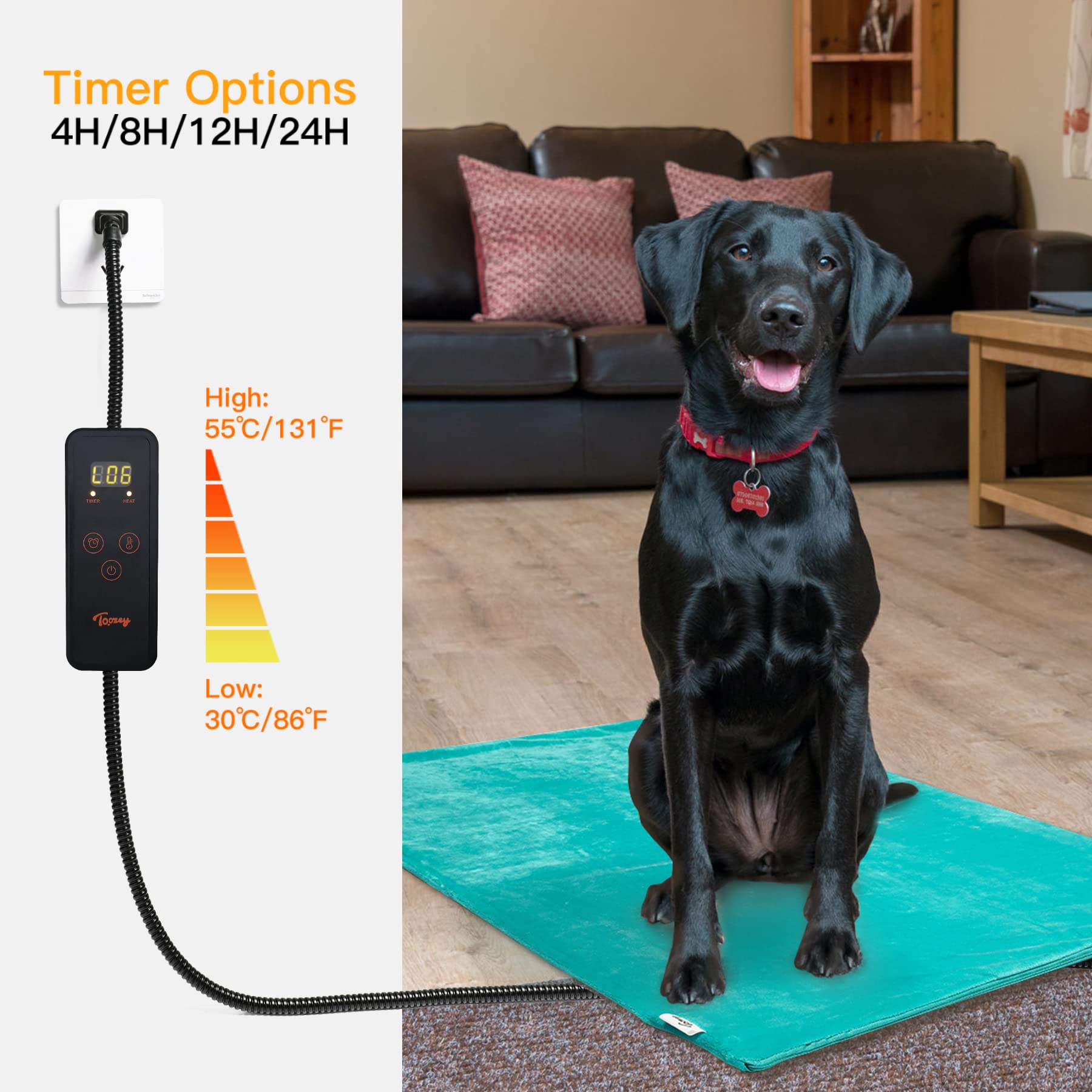 Toozey funda impermeable y lavable para limpieza fácil.